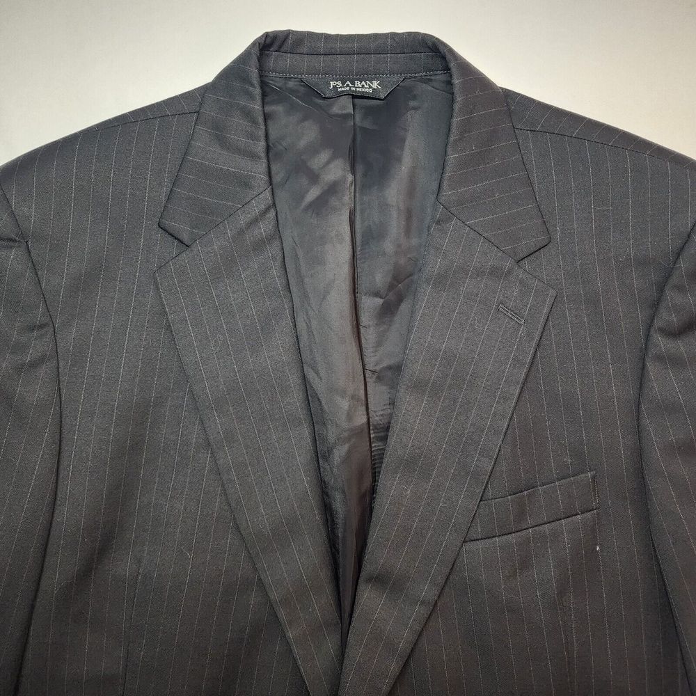 JOS A BANK‎ TRAVELER'S COLLECTION BLACK WOOL BLAZER SIZE 44R